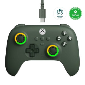 8BitDo Ultimate C Xbox̗LRg[[ARGBƖΗւƃz[GtFNgWCXeBbNAXboxV[YX | SAXbox OneAWindows 10/11ƌ݊܂ - ɃCZX (Dark Green)