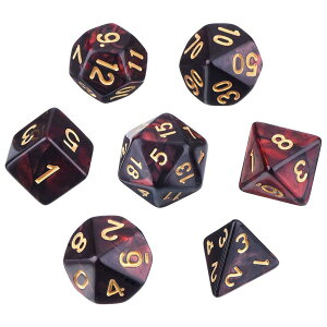 Yourandoll 7 ʑ̂̃_CX TCR 2F 16mm D20 D12 D10 D8 D6 D4 Dungeons and Dragons ADNDATRPGA MTGȂǃe[uQ[p