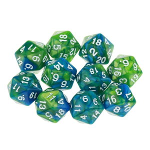 Yourandoll 10 ʑ̃_CX D20TCR 20ʃ_CX Dungeons and Dragons ADNDA TRPGA MTG TCRȂǃe[uQ[p (u[ O[)