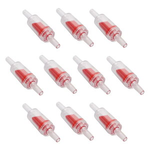 逆流防止バルブ 10個セット チェックバブル 逆流防止弁 水槽 アクアリウム 空気ポンプ エアチューブ 逆流防止 アクセサリー エアポンプチューブ用 レッド