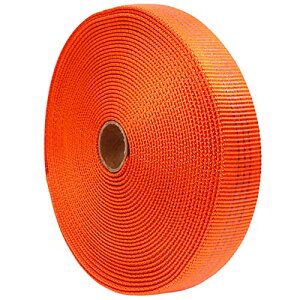 GM CLIMBING UIAA CE認証 4000Lb 25mm ナイロン チューブ ウェビング 9.2Mロール ストラップ アンカー作り ハイキング クライミング アーボリスト 伐採 ラッペル レスキュー アウトドア 修理交換 オレ