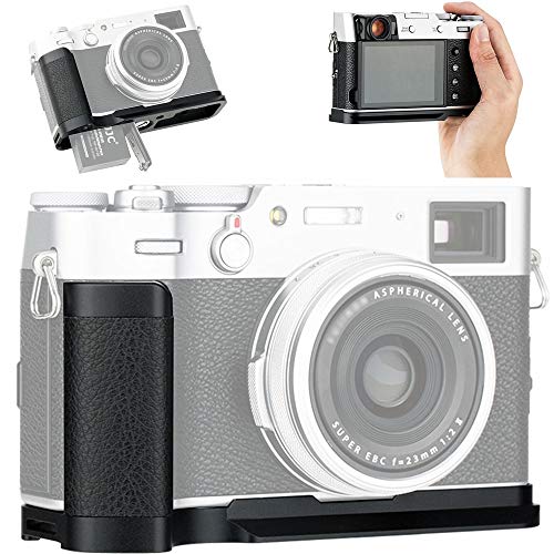 JJC 金属ハンドグリップ 富士フイルム Fujifilm Fuji X100V  X100F カメラ適用 電池交換が便利