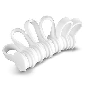 MAVEEK ケーブルクリップ 新型 マグネット クリップ 6本入り コードクリップ コード 巻き取り イヤフォン USBケーブル コード収納 ホワイト