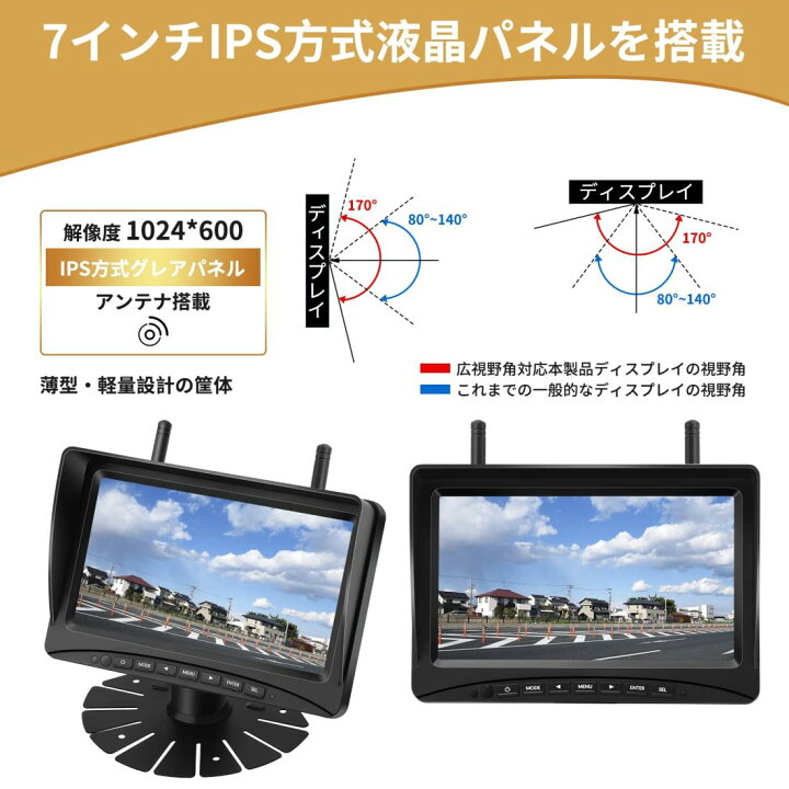 楽天市場】Hizenyo 録画機能付き バックカメラモニターセット 