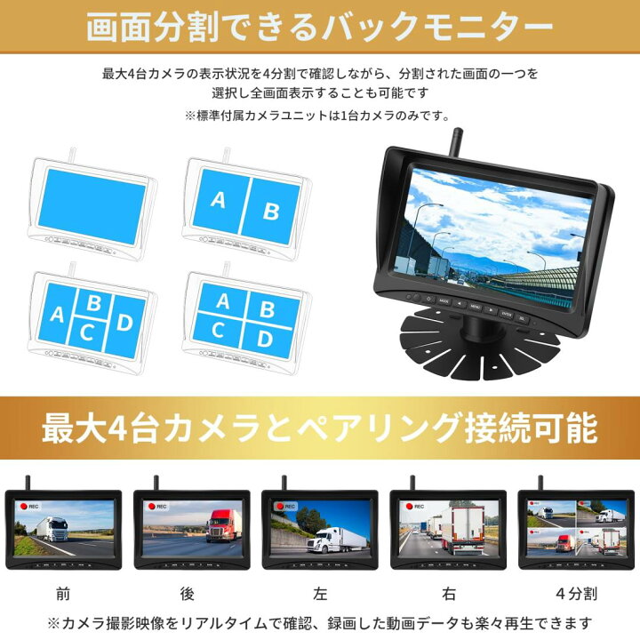 楽天市場】Hizenyo 録画機能付き バックカメラモニターセット 