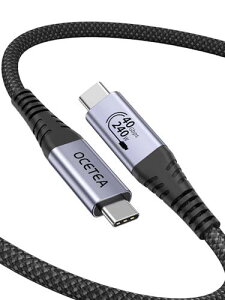 Ocetea USB4 P[u thunderbolt 4 P[u USB-IFF 240W }[d USB C to USB C P[u 40Gbps T_[{g 4P[u Ή Thunderbolt 3A 8K@60Hzfo iC҂ MacBookAMac Pro/Studio/MiniA SSD