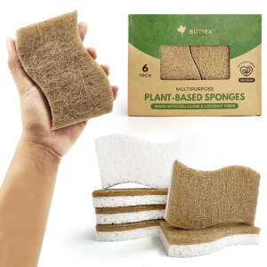AIRNEX Natural Kitchen Sponges Pack of 6 pbN i` Lb`X|W -  Z[X X|W  RRibc XNo[ HpX|W - GRth[ H􂢃X|W - 