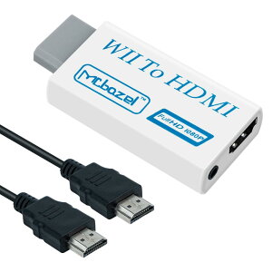 Mcbazel Wii to HDMI Ro[^[ 1080Pt HDΉ 3.5mmI[fBIo̓|[g1.5M HDMIP[ut Wiip-zCg