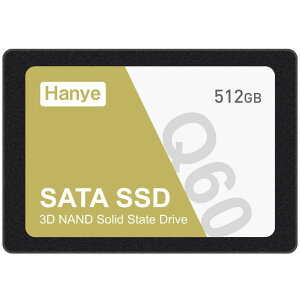 Hanye 512GB 内蔵型SSD 2.5インチ 7mm 3D NAND採用 SATAIII 6Gb/s 550MB/s 正規代理店品