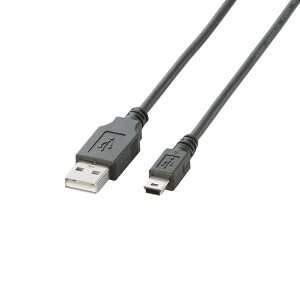 �G���R�� USB�P�[�u�� �yminiB�z USB2.0 (USB A �I�X to miniB �I�X) �m�[�}�� 0.5m �u���b�N U2C-M05BK
