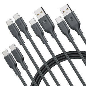yUSB A to USB C 1m×2{+USB C to USB C 1m×2{ zUSB C P[u RAMPOW ^Cvc P[u 60W/3A}[d PD3.0/QC3.0Ή USB2.0Ki iPhone 16/16e/iPhone 15 [dP[u Sony Xperia/Samsung/Asus Zenfone/Fujitsu Arrows ^Cvc