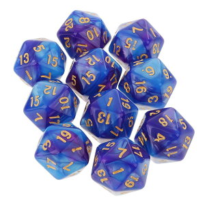 Yourandoll 10 ʑ̃_CX D20TCR 20ʃ_CX Dungeons and Dragons ADNDA TRPGA MTG TCRȂǃe[uQ[p (u[ p[v)