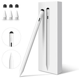 Mixoo iPad ペンシル 13分急速充電 極細 タッチペン パームリジェクション/磁気吸着/傾き感知 アップルペンシル代用 Type-C充電式 2018年以降iPad A16/10/9/8/7/6, Pro M4/13/12.9/11インチ, Air M3/M2/5/4/3, Mini 6/5対応