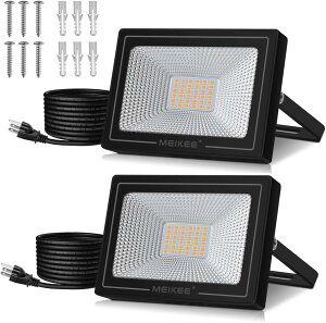 MEIKEE led  Ɠ Ŕ 30W dF iC^[ D O  O ݒu\ BBQp3000K 2700LM 200w {戵t PSEF؍ς y2Zbg 3PvOz