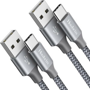 Huukein USB Type C P[uy2m 2{Zbgz^Cvc }[dP[u QC3.0Ή USB-C & USB-A2.0 fh~ Phone16/15 16/15 Pro 16/15 Plus/Galaxy S24 S23 S22 A53/FireHD10 8̑Android USB-C@Ή(O[)