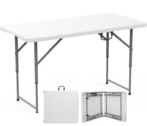 AEghA e[u ܂肽݃e[u Lve[u ܏ 180cm 150cm 120cm Ɨpe[u _CjOe[u 傫 ω׏d120kg RpNg gݗĊȒP  BBQ (120cm)