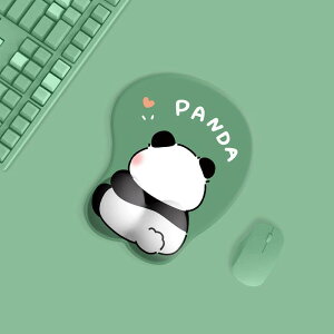 zacooraマウスパッドセットリストレスト一体型マウスパッド低反発リストガード人間工学手首パッド滑り防止水洗耐久性 (パンダ)
