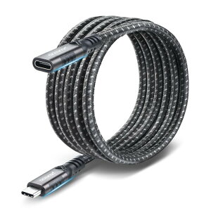 aceyoon USB Type-C P[u 2M USB-CR[h USB 3.1 Gen 2 10Gbps f[^] 4K@60hz𑜓x 2[g 100W/5A}[d iC҂ IX-X ^Cv Ce@Ή USB C Extension Cable