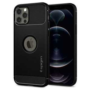 Spigen iPhone12Pro P[X iPhone12 P[X ČRMILKi擾 ϏՌ TPU \tgP[X Jی Ռz h~ Qi[d CX[dΉ MbhEA[}[ ACS01700 (}bgEubN)