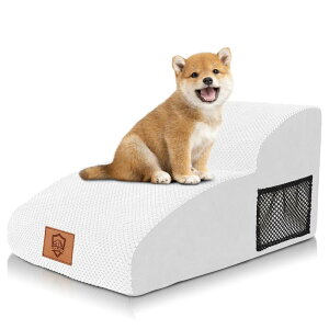 ZNM 犬 階段 ステップ ドッグステップ ペットステップ 2段 犬用踏み台 スロープ 滑り止め 高密度スポンジ安定性よい 取り外し可能カバー 洗濯便利 耐荷重22KG 小型犬 老犬介護 ケガ防止 グレー