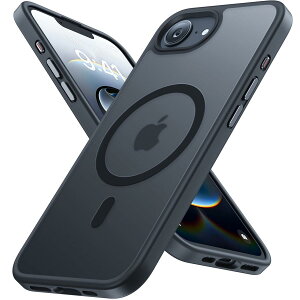 Miracase iPhone16e �P�[�X MagSafe�Ή� �ϏՌ� �ČR�K�i ���΂ݖh�~ �X�g���b�v�z�[���t ������ TPU ���^ 6.1�C���`�Ή� �}�b�g�u���b�N