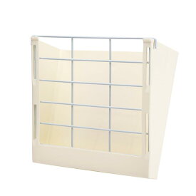 うさぎ牧草フィーダー ワイドフィーダー 牧草カウンター 大容量牧草ボックス チモシー入れ 干し草フィーダー 餌入れ ウサギ用食器 ケージに固定できる 餌箱 小動物 アイボリー取り付けも簡単 (ホワイト)