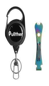 Pullther フライラインカッター 渓流釣りラインカッター 爪切り 投げ釣り 鮎 ラインカッター ピンオンリール付き