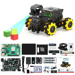 Yahboom Yx[pC5 AIrW ROS2{bgA360°ړdq{bgLbgʁAǐՁAAKpwZJvWFNgA PythonvO~O (With RPi 5-8GB)