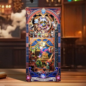 FUNPOLA 3DpY ubNkbN Lbg Booknook ؐpY DIY ~j`A h[nEX LED {I ubNGh Wp NtgZbg S҂⒆w 310PC (zX)