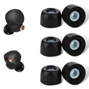 DELUXEFOX �ᔽ���C���[�s�[�X �C���[�`�b�v �X�|���W�����J�o�[ �w�b�h�t�H������ SONY�p WF-1000XM4/1000XM5�K�p �C���[�L���b�v �E���^���� �ᔽ���C���z���J�o�[ �C�Y�ጸ �x�����o�E���h ������