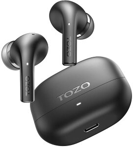 TOZO E2 ���C�����X�C���z�� Bluetooth5.3 ���^�y�� ENC�ʘb�m�C�Y�ጸ �A�v��EQ�Ή� Type-C�}���[�d �ő�30���ԍĐ� IPX5�h�� �J�i���^�i�u���b�N�j