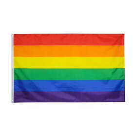 レインボー フラッグ LGBT 旗 グッズ 布製 大きい 150 x 90cm 1枚