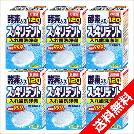 スッキリデント 入れ歯洗浄剤 120錠×6箱セット（総入れ歯用・酵素入り）日本製 ミントの香り ライオンケミカル お徳パック