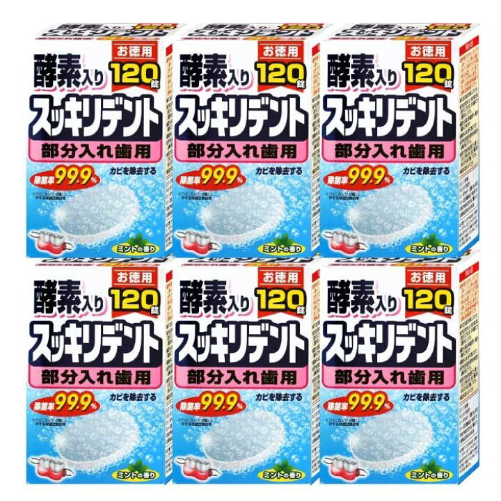 市場 送料無料 ライオンケミカル株式会社 あす楽12時まで 総入れ歯兼用 スッキリデント 部分入れ歯 酵素入り ミントの香り