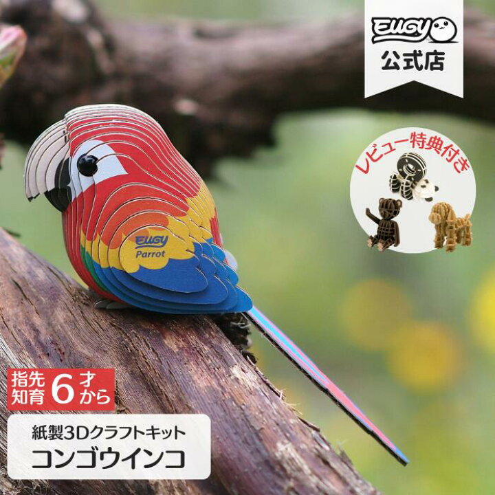 楽天市場】EUGY コンゴウインコ 簡単 紙製 ペーパークラフト 立体 