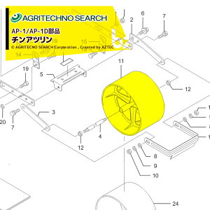 !!エントリーで最大100%ポイントバック!! アグリテクノサーチ|アグリテクノ矢崎 <交換部品・本体別売り>播種機 クリーンシーダAP-1/AP-1D チンアツリン 鎮圧車輪|法人様限定