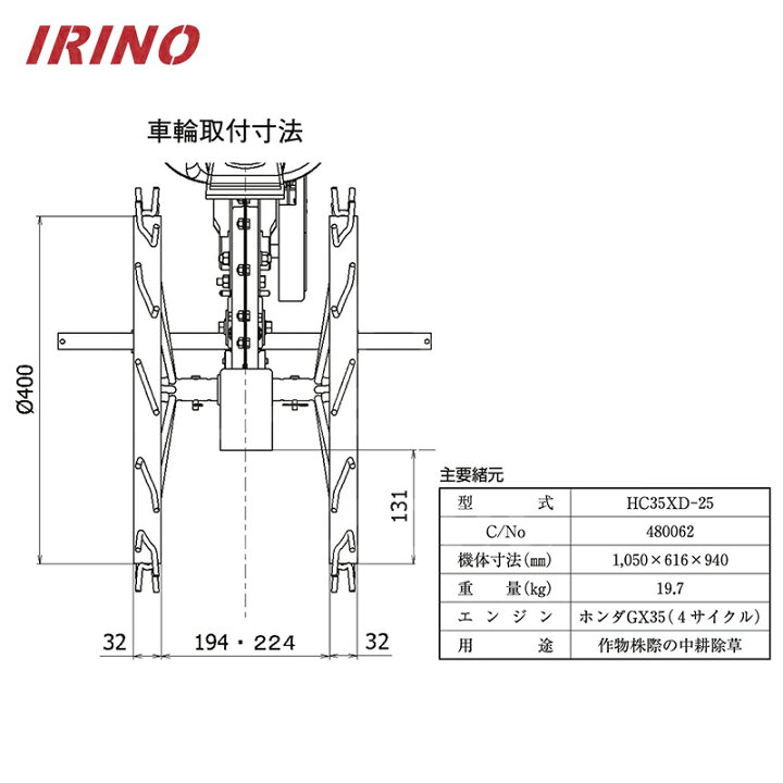 はたかん またがる君 キャベツ中耕