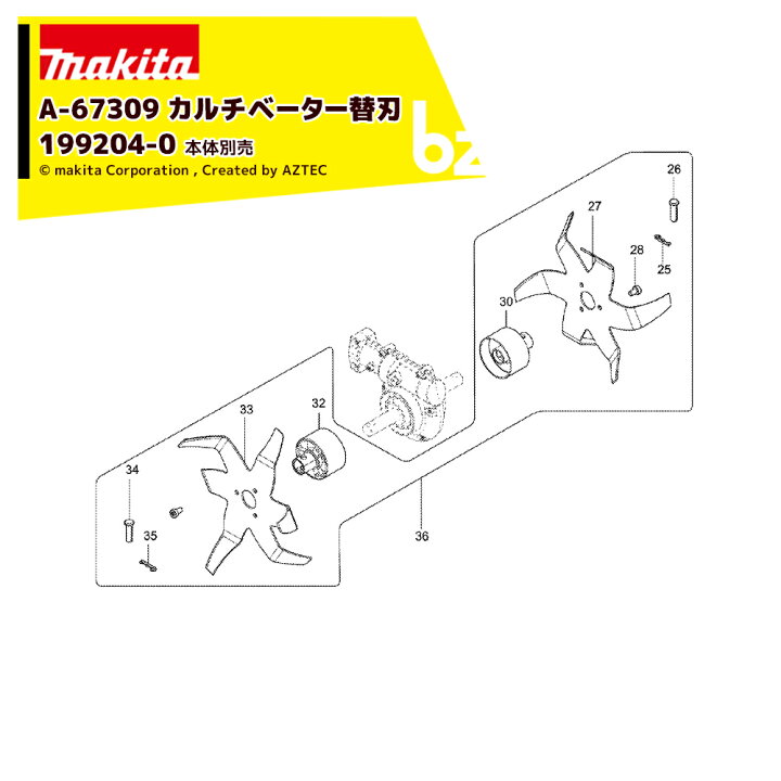 楽天市場】マキタ｜＜純正部品＞カルチベータ 耕うんアタッチメント用 