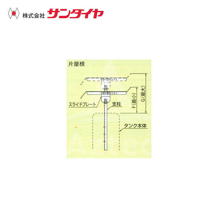 楽天市場】サンダイヤ SUNDIA 灯油タンク用タンクルーフ片屋根 250P 