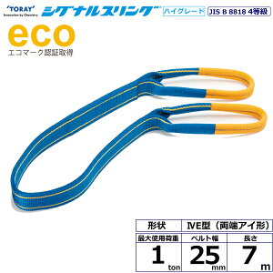 �V�O�i���X�����OHG SGE4E ���[�A�C�` 1ton ��25mm ����7m SG4E25-7.0 40235 ���� TORAY �x���g�X�����O �t���[�N