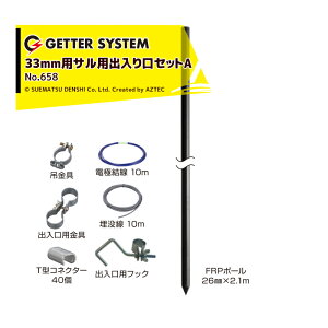 !!エントリーで最大100%ポイントバック!! 末松電子製作所 電気柵 資材 33mm用サル用出入り口セットA No.658