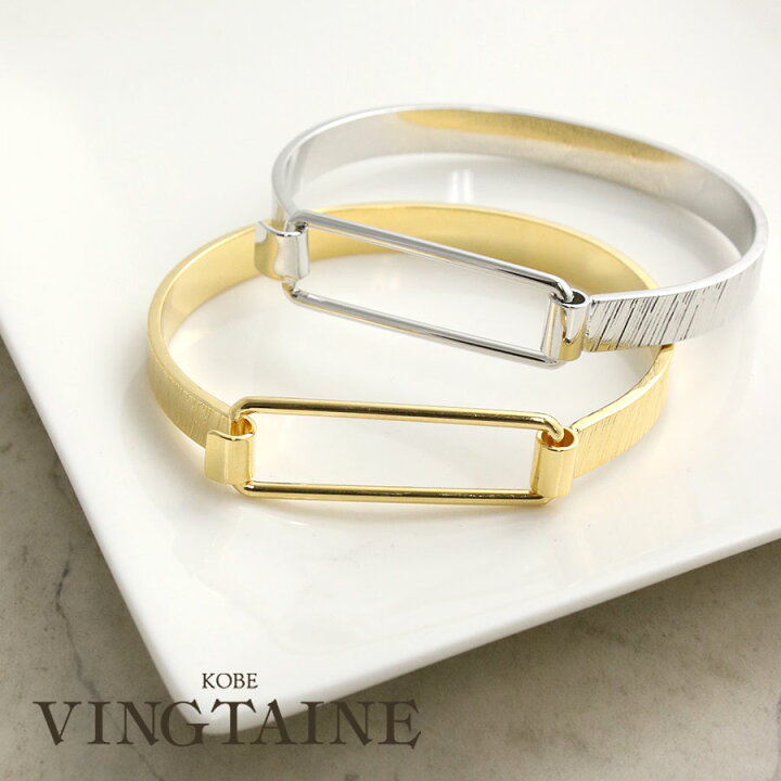 楽天市場】◇SALE◇バングル メタル スクエア モチーフ ブレスレット 