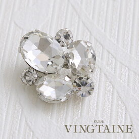 【最大555円OFFクーポン配布中】＊ネコポス送料無料＊ビジューストーンミニブローチ 上品 エレガント 小ぶり ストーン ワンポイント 大人っぽい お洒落 BR-104 かわいい おしゃれ プレゼント【mbgt】