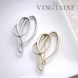 【最大555円OFFクーポン配布中】◆ネコポス送料無料◆ブローチ メタル ループ ニュアンス デザイン 可愛い お洒落 シンプル 小物 ギフト プレゼント BC-165【mbgt】