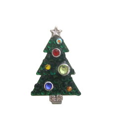 ブローチ マグネット クリスマスツリー マルチカラー ビジュー X'mas 可愛い キラキラ 挟むだけ 強力 磁石 日本製 アクセサリー 雑貨 小物 大人可愛い お洒落 上品 NB042