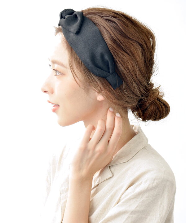 楽天市場 ターバン風リボンカチューシャ 幅広 シンプル ブラック 結び ヘアアレンジ おしゃれ デイリー ヘッドアクセ ヘアアクセ ヘアアクセサリー Hk 192 レディース 大人っぽい 神戸ヴァンテーヌ