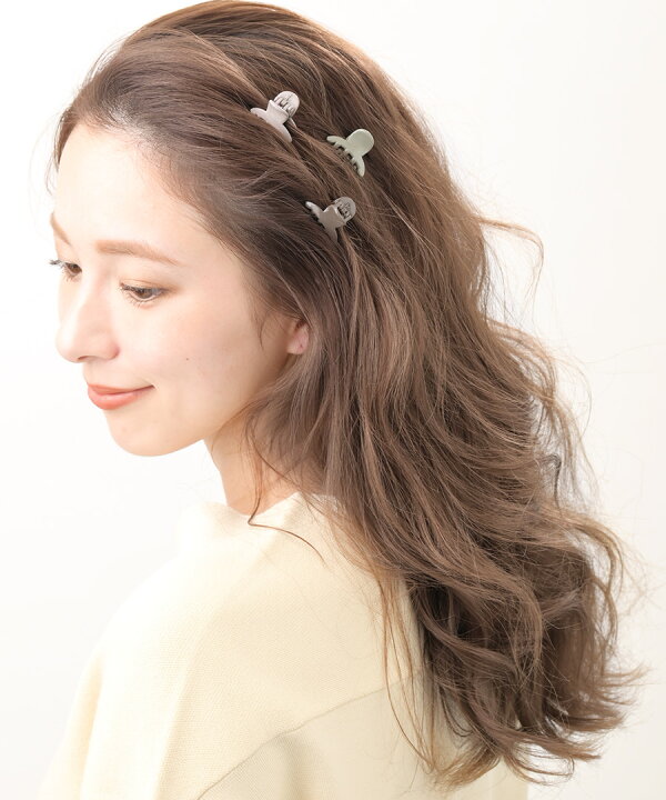 楽天市場】バンスクリップ 3個セット ミニ くすみカラー ヘアクリップ 