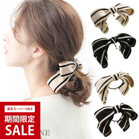 楽天スーパーSALE目玉◆ネコポス送料無料◆ヘアカフ ヘアゴム バイカラー リボン ヘアフック ポニーフック ライン ボリューム ロング ヘアゴム まとめ髪 ヘアアクセサリー 可愛い 上品 ギフト プレゼント H7745【mbgt】