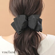 フリルバレッタ 大きめリボンバレッタ ヘアアクセ 大人可愛い フォーマル 髪留め レディース H7880
