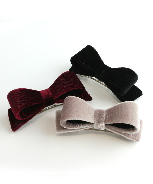楽天市場 ベロアリボンバレッタ ヘアアクセ ヘアアクセサリー 秋冬 H 601 レディース 大人っぽい シンプル かわいい おしゃれ プレゼント 神戸ヴァンテーヌ